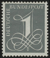 285YII Ziffer 1 Pf Wasserzeichen 4 Y, Nachauflage, ** Postfrisch - Unused Stamps