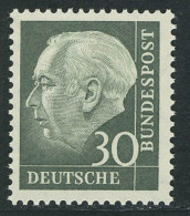 259 Theodor Heuss 30 Pf ** Postfrisch - Ungebraucht