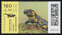 3708 Jugend Amphibien: Feuersalamander, ** Postfrisch - Unused Stamps