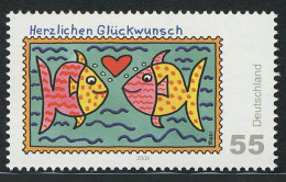 2645 Post Grußmarke Rizzi Herzlichen Glückwunsch ** - Unused Stamps