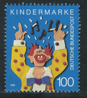 1695 Marke Aus Block Für Uns Kinder Clown 100 Pf ** - Unused Stamps
