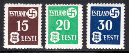 Estland/Deutsche Besetzung, Nr. 1-3x, Gestrichenes Papier, Satz Postfrisch ** - Occupation 1938-45