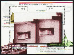 Block 37I Architektur 1997 Mit PLF I Riss Im Dach Des Hauses Links Unten, ** - Variétés Et Curiosités