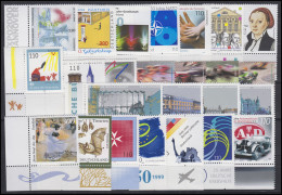 2027-2086 Bund-Jahrgang 1999 Ecken Unten Links, Kpl. ** - Annual Collections