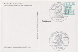 Privatpostkarte PP 103/6 Besuchen Sie Die Narrenschau SSt FREIBURG 24.2.1979 - Privé Briefomslagen - Ongebruikt