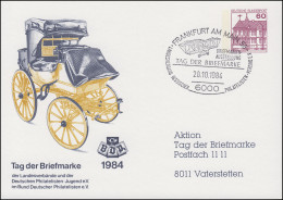 Privatpostkarte PP 106/164b Tag Der Briefmarke SSt FRANKFURT AM MAIN 28.10.1984 - Enveloppes Privées - Neuves