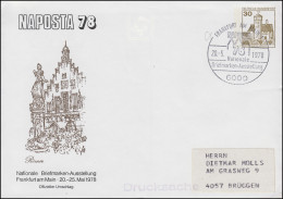 Privatumschlag PU 108/47 NAPOSTA 78 - Römer SSt FRANKFURT / MAIN 20.5.1978 - Privé Briefomslagen - Ongebruikt