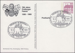 Privatpostkarte PP 106 Freiburger Fasnet SSt FREIBURG IM BREISGAU 10.2.1983 - Enveloppes Privées - Neuves