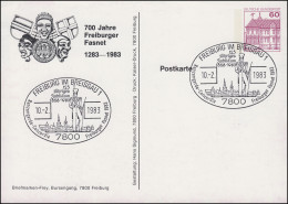 Privatpostkarte PP 106 Freiburger Fasnet SSt FREIBURG / BREISGAU 10.2.1983 - Private Covers - Mint