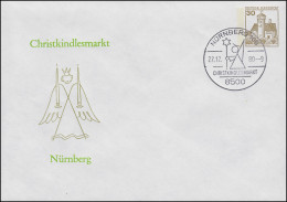 Privatumschlag PU 108/21 Christkind / Christkindlesmarkt SSt NÜRNBERG 22.12.1980 - Private Covers - Mint