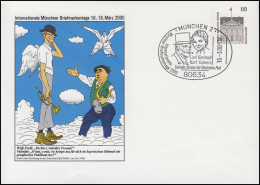 Privatumschlag Münchner Briefmarkentage SSt MÜNCHEN Karlstadt+Valentin 16.3.2000 - Private Covers - Mint