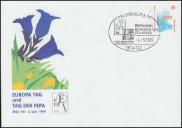 Privatumschlag PU 292 SWK Europa Tag Tag Der FEPA Passender SSt NÜRNBERG 4.5.99 - Private Covers - Mint