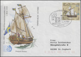 USo 8 IBRA & Postjacht Hiorten, SSt Nürnberg Tag Der FEPA & IBRA-Logo 4.5.1999 - Briefomslagen - Ongebruikt