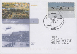 USo 224 Hamburger Flughafen, FDC Erstverwendung Bonn Flugzeuge 3.1.11 - Briefomslagen - Ongebruikt
