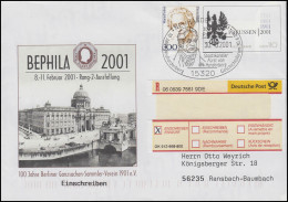 USo 23 BEPHILA 2001, R-Bf SSt Neuhardenberg 300 Jahre Preußen 30.6.2001 - Briefomslagen - Ongebruikt