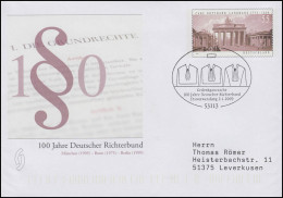 USo 174 Deutscher Richterbund, FDC Erstverwendung Bonn Richterroben 2.1.2009 - Briefomslagen - Ongebruikt