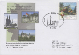 USo 191 Messe Berlin & Sandmännchen, FDC Erstverwendung Bonn Fernsehturm 8.10.09 - Briefomslagen - Ongebruikt