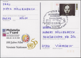 PSo 39 Philatelia Köln Mit T'card UNO & 100 Jahre Film SSt Köln Sammeln 20.10.95 - Postkaarten - Ongebruikt