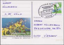 PSo 38 HANSEPHIL'95 1000 Jahre  Mecklenburg SSt KÖLN Grenzenlos Sammeln 20.10.95 - Postkarten - Ungebraucht