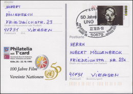 PSo 39 Philatelia Köln Mit T'card Mit SSt Köln UNO Vereinte Nationen 22.10.95 - Postkarten - Ungebraucht