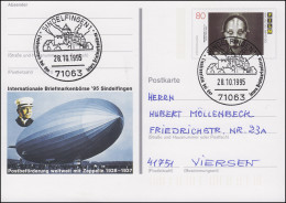 PSo 40 Sindelfingen Graf Zeppelin SSt Liechtenstein Auf Der Börse 28.10.95 - Postkarten - Ungebraucht