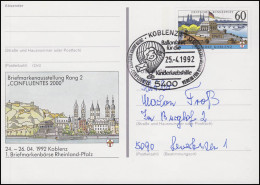 PSo 26 Messe Koblenz, SSt Koblenz Ballonfahrt Für Kinderkrebshilfe 25.4.1992 - Autres & Non Classés