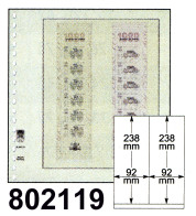 LINDNER-T-Blanko - Einzelblatt 802 119 Für Rollenmarken - Blanco Pagina's