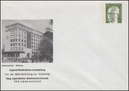 PU 50/12 Lüdenscheid Rathaus Jugendausstellung 1973, Ungebraucht ** - Enveloppes Privées - Neuves