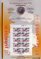2342 50. Jahrestag 17. Juni 1953 - Numisblatt 3/2003 - Coin Envelopes