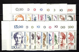 770ff Frauen 17 Werte, Ecken Oben Links, Satz ** Postfrisch - Unused Stamps