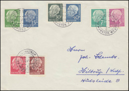 179-260y Heuss Lumogen: 8 Werte Komplett Sammlerbrief HILTRUP 13.2.61 BPP-Befund - Used Stamps