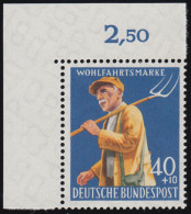 300 Landwirtschaft 40+10 Pf Bauer ** Ecke O.l. Zähnung 1-0 - Unused Stamps