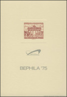 Berlin-Sonderdruck BEPHILA 1975 Manilakarton Ohne Wasserzeichen - Privées & Locales