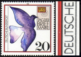 1388DD Tag Der Briefmarke 1988 Mit Doppeldruck Der Farbe Schwarz ** - Abarten Und Kuriositäten