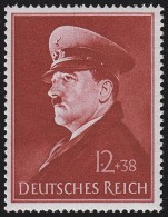 772y Hitlers Geburtstag 1941 - Waagerecht Geriffelt, ** - Neufs