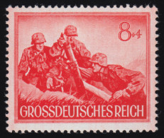 877ya Heldenged.tag Granatwerfer 8 Pf Waagerecht Geriffelt, Gelbe Gummierung ** - Unused Stamps