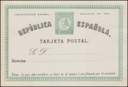 Spanien Postkarte P 2II  Freiheitssymbol/Ziffer 5/5 Cs. TARJETA, Ungebraucht - Sonstige & Ohne Zuordnung