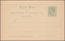 Spanien Postkarte P 12 König Alfons XII. Doppelkarte 5/5 Centimos, Ungebraucht - Altri & Non Classificati