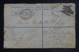 ROYAUME UNI - Entier Postal En Recommandé Pour La Suède En 1880 - L 153176 - Entiers Postaux