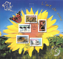 Souvenir Philatélique 2003 . L'ART DE VIVRE . N°Y Et T 1/2 BF 57 . Oblitéré FDC Premier Jour 24 05 2023 . - Documents Of Postal Services