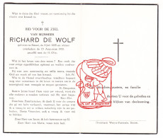 DP Richard De Wolf ° Sinaai Sint-Niklaas 1885 † 1953 - Devotion Images