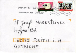 Auslands -Brief Von 06100 Nice Mit 2 Marken Lettre Verte 20 G 2024 - 2023-... Marianne De L’avenir