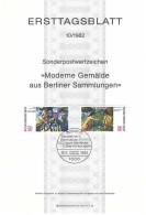 Fiche 1e Jour 15 X 21 Cm ALLEMAGNE BERLIN N° 639 - 640 Y & T - 1e Jour – FDC (feuillets)