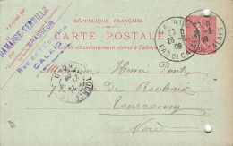 E684 Entier Postal Carte Lettre  Brasserie Damasse Calais - Cartes Précurseurs