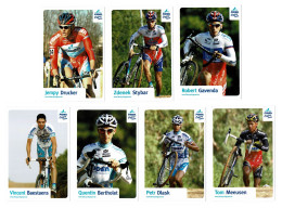 Lot 7 X Cards Gavenda Meusen Stybar Dlask Bertholet Cyclocross Veldrijden Wielrenner Cycliste Cycling Team Ploeg Fidea - Cyclisme