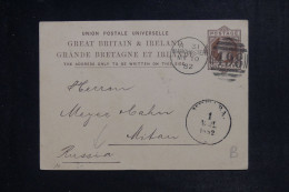 ROYAUME UNI - Entier Postal De Manchester Pour La Russie En 1882 - L 153181 - Postwaardestukken