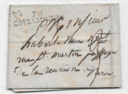 SEINE ET MARNE Lettre 1827 Marque Postale 73 / COULOMMIERS - 1801-1848: Précurseurs XIX