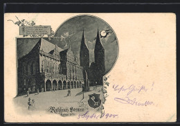 AK Bremen, Rathaus Und Kirche An Einer Vollmondnacht  - Bremen