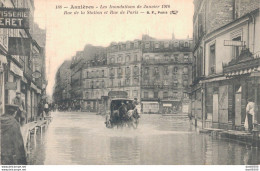 92 ASNIERES LES INONDATIONS DE JANVIER 1910 RUE DE LA STATION ET RUE DE PARIS - Asnieres Sur Seine