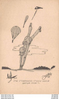 ILLUSTRATION DE JOURDAIN J'AI L'IMPRESSION D'AVOIR OUBLIE QUELQUE CHOSE (PARACHUTISTE SANS PARACHUTE) - Parachutisme